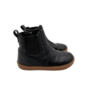 Ten Little Chelsea Boots Kids Ankle Booties Black Leather Zip Toddler Girls 9.5